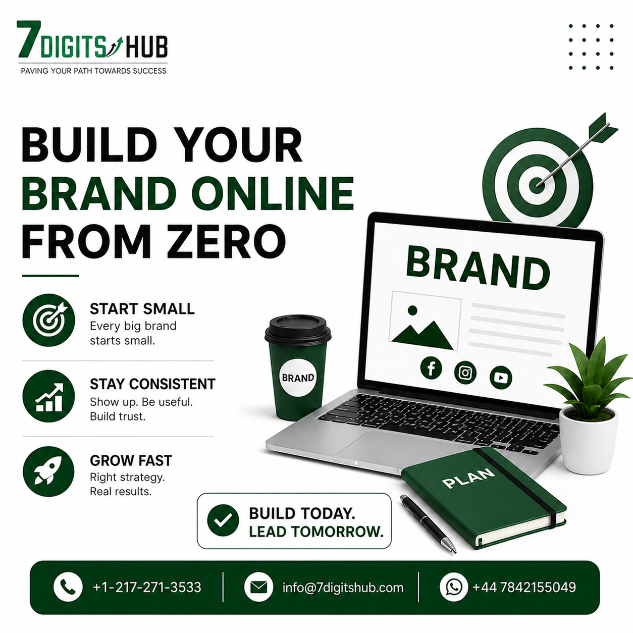 Build your brand online from zero with strategy, consistency, and growth mindset
